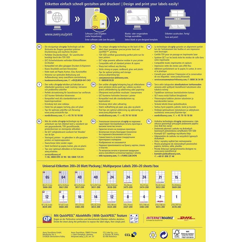 Avery-Zweckform Universal-Etiketten  