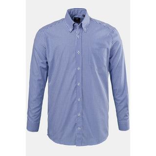 JP1880  Camicia per business-attire con vestibilità comoda e quadretto vichy azzurro 