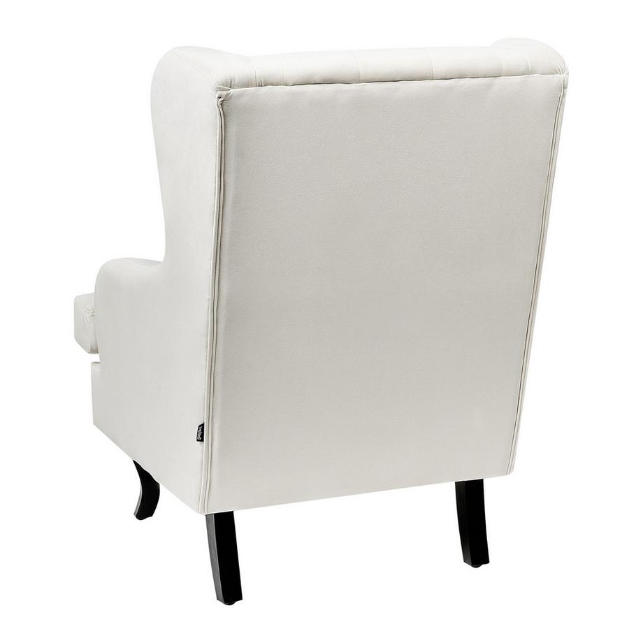 Beliani Fauteuil à oreilles en Velours Rétro ALTA  