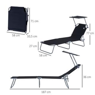 Outsunny Chaise longue  