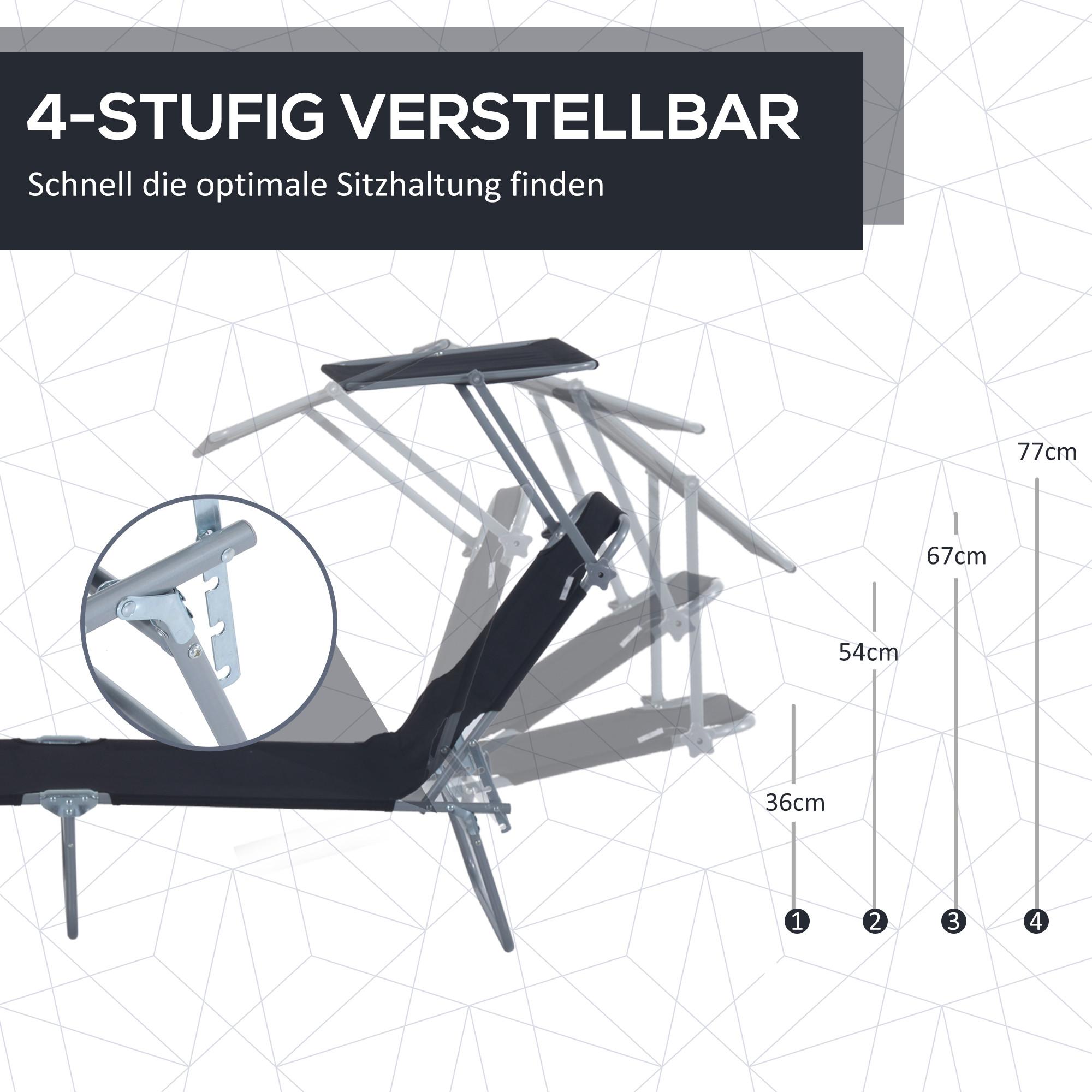 Outsunny Chaise longue  