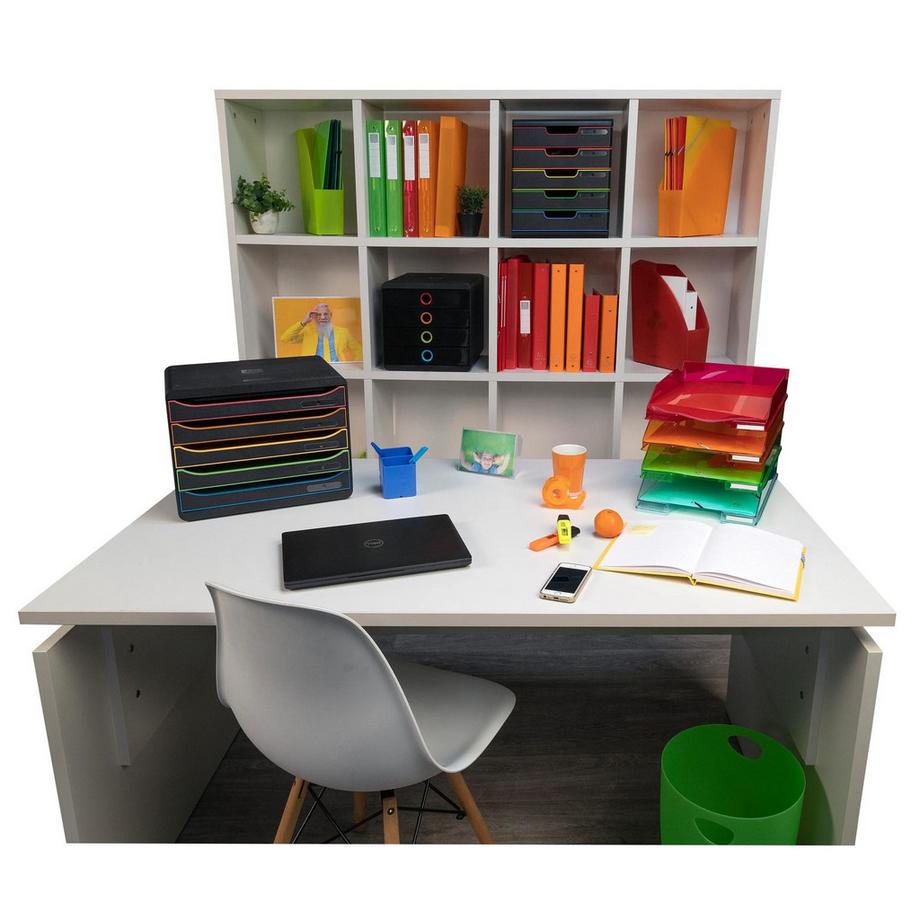 Exacompta Corbeille-à-papier Ecobin Linicolor - x 8  