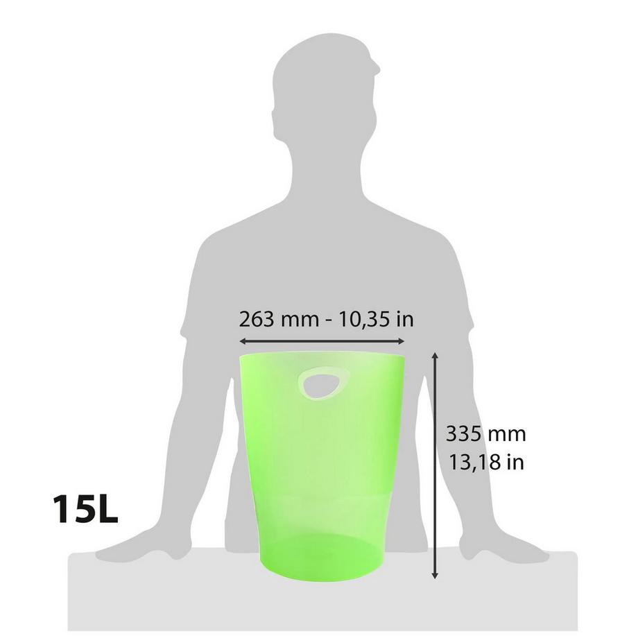 Exacompta Corbeille-à-papier Ecobin Linicolor - x 8  