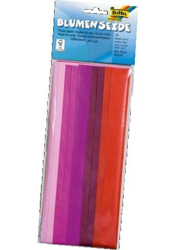Image of 91092 Kunstdruckpapier Kunstpapier 10 Blätter Rot Bunt