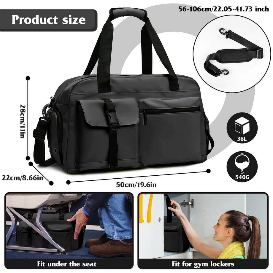Only-bags.store Sporttasche mit belüftetem Schuhfach und Nassfach  