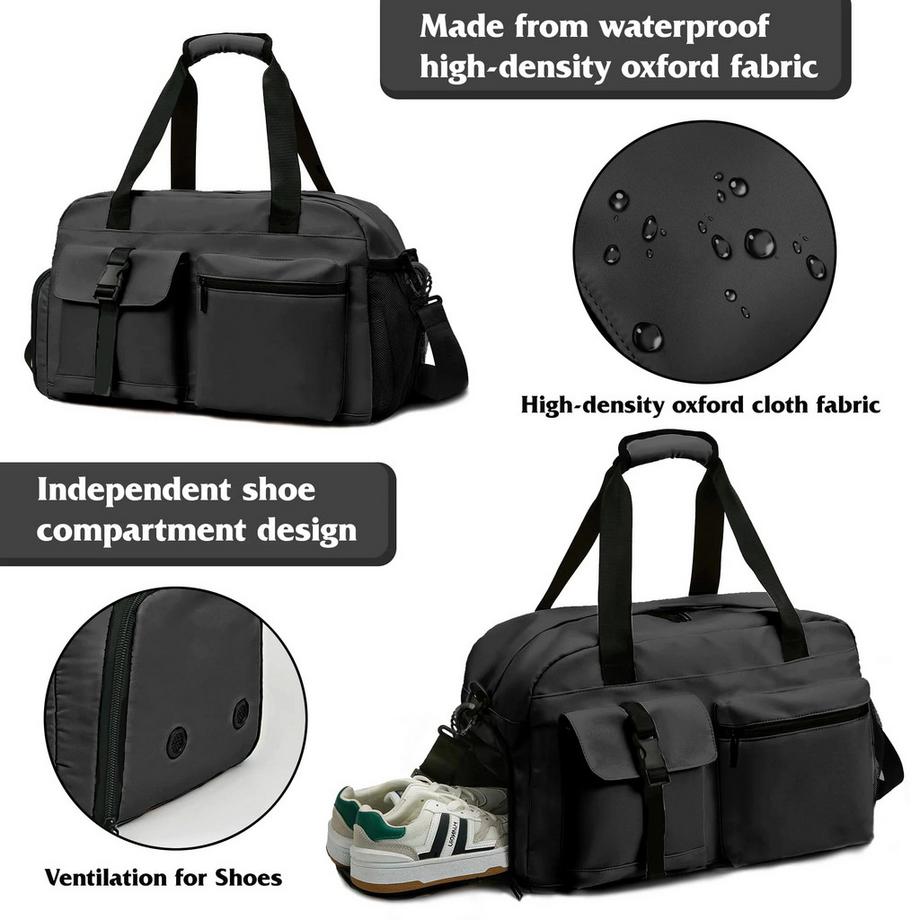 Only-bags.store Sporttasche mit belüftetem Schuhfach und Nassfach  