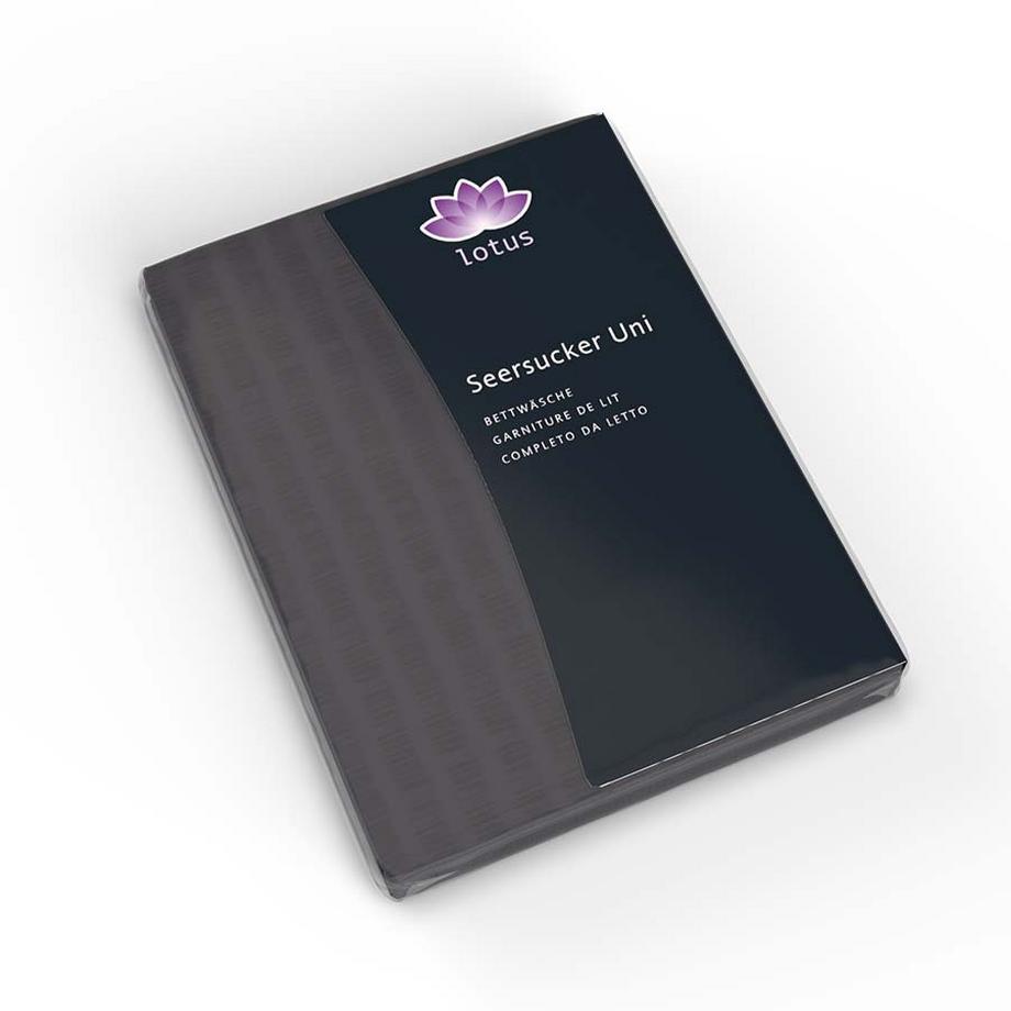 Lotus Bettwaren Lotus Biancheria da letto raso seersucker tinta unita  