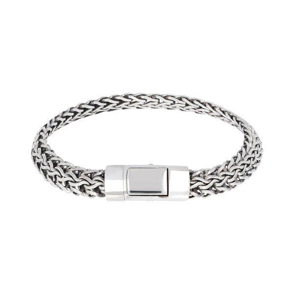 Image of Kettenarmband Mit Kastenverschluss Damen Silber 21cm