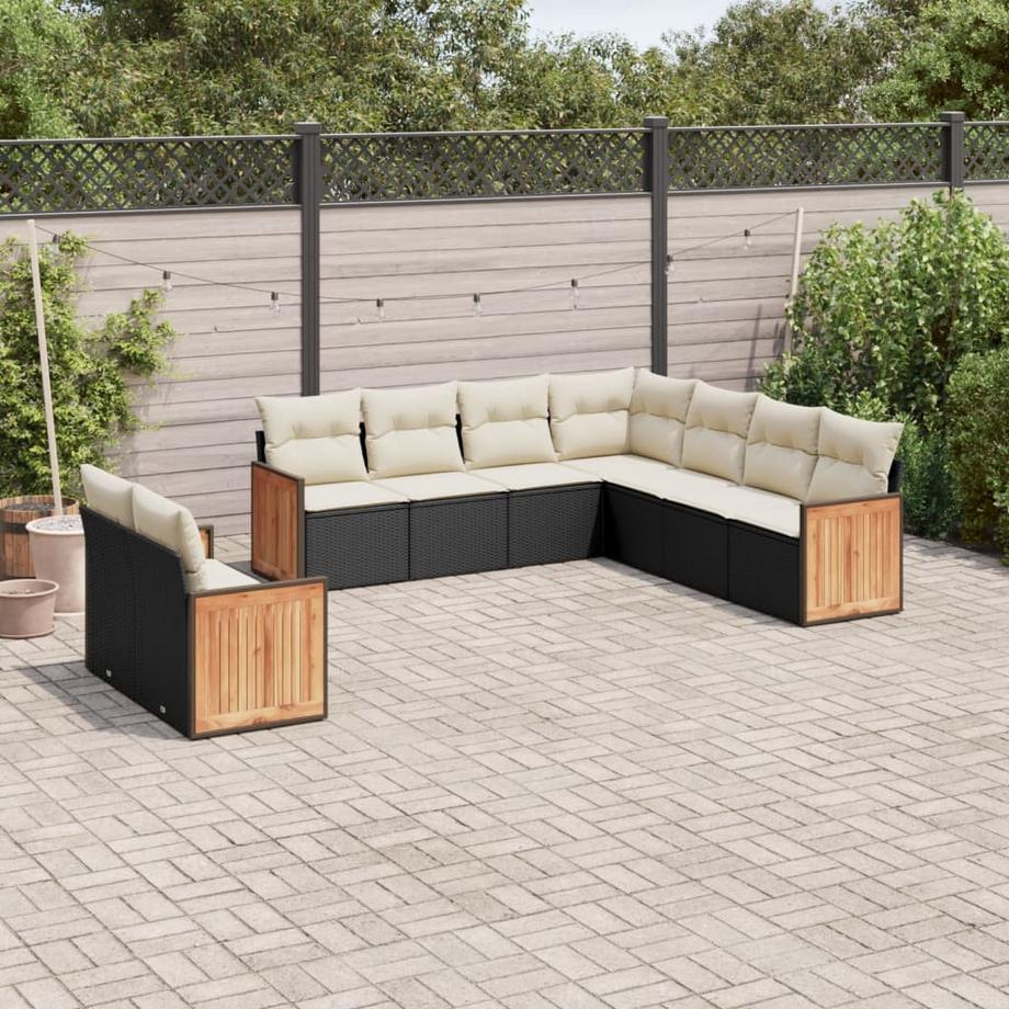 VidaXL Ensemble de canapés de jardin rotin synthétique  