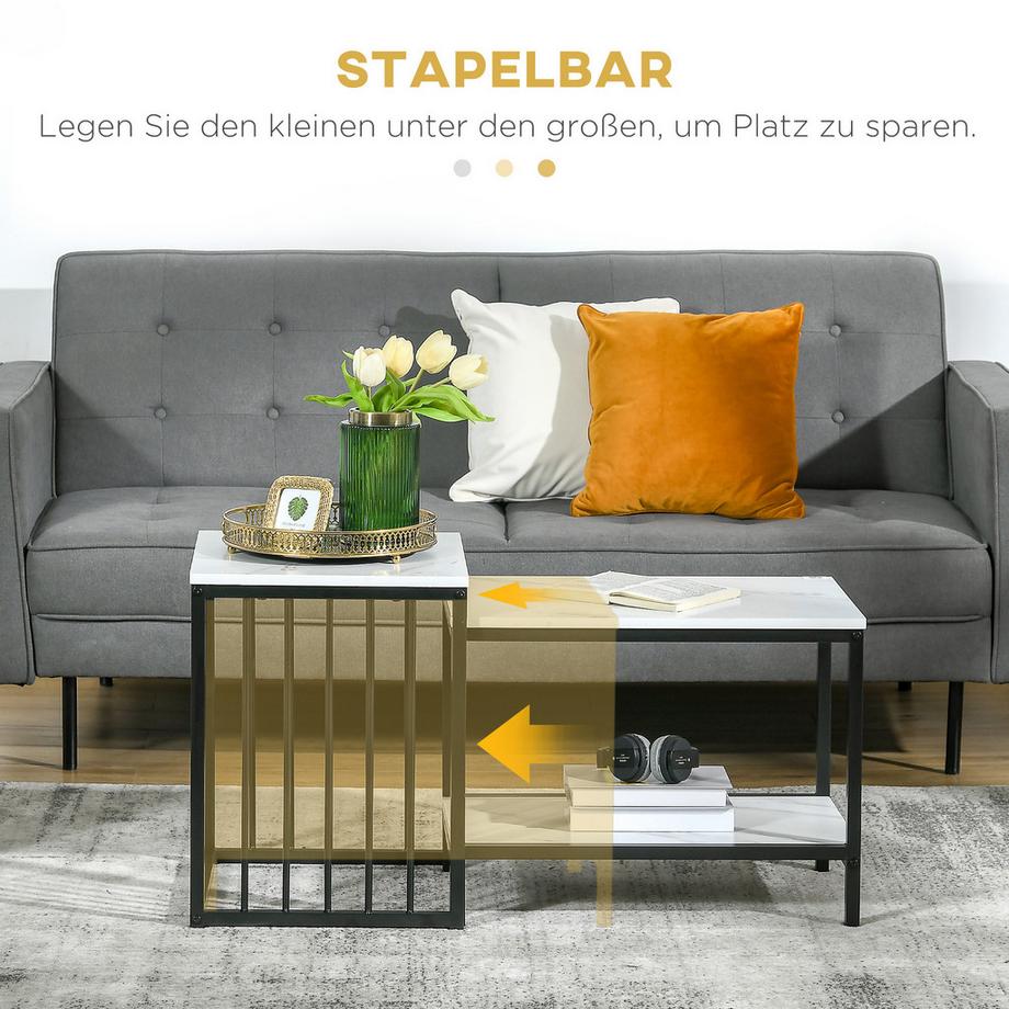 HOMCOM Ensemble de table basse  