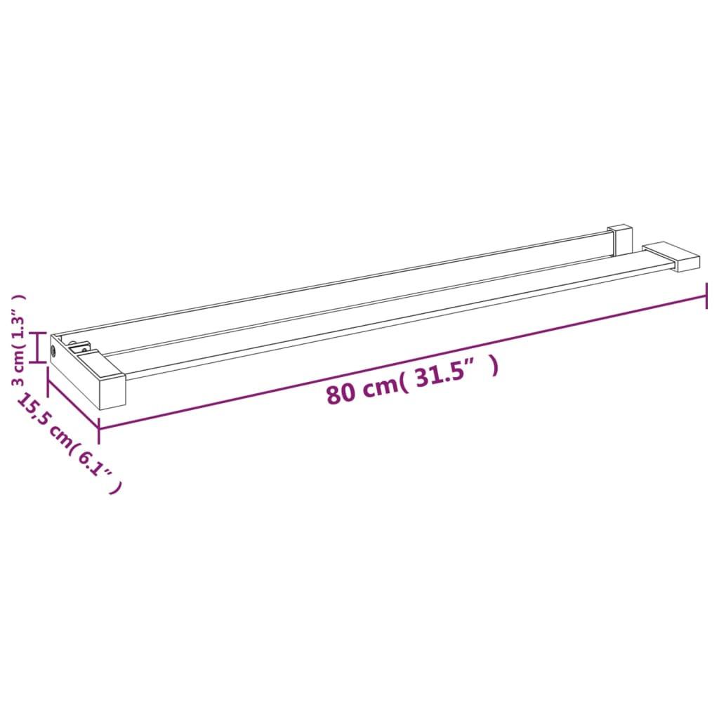 VidaXL Duschablage aluminium  