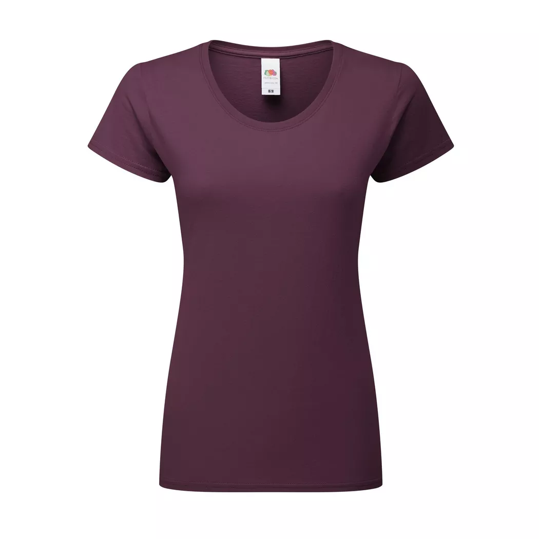 Fruit of the Loom - Premium T-Shirt, für Damen, Pflaume, Größe XS
