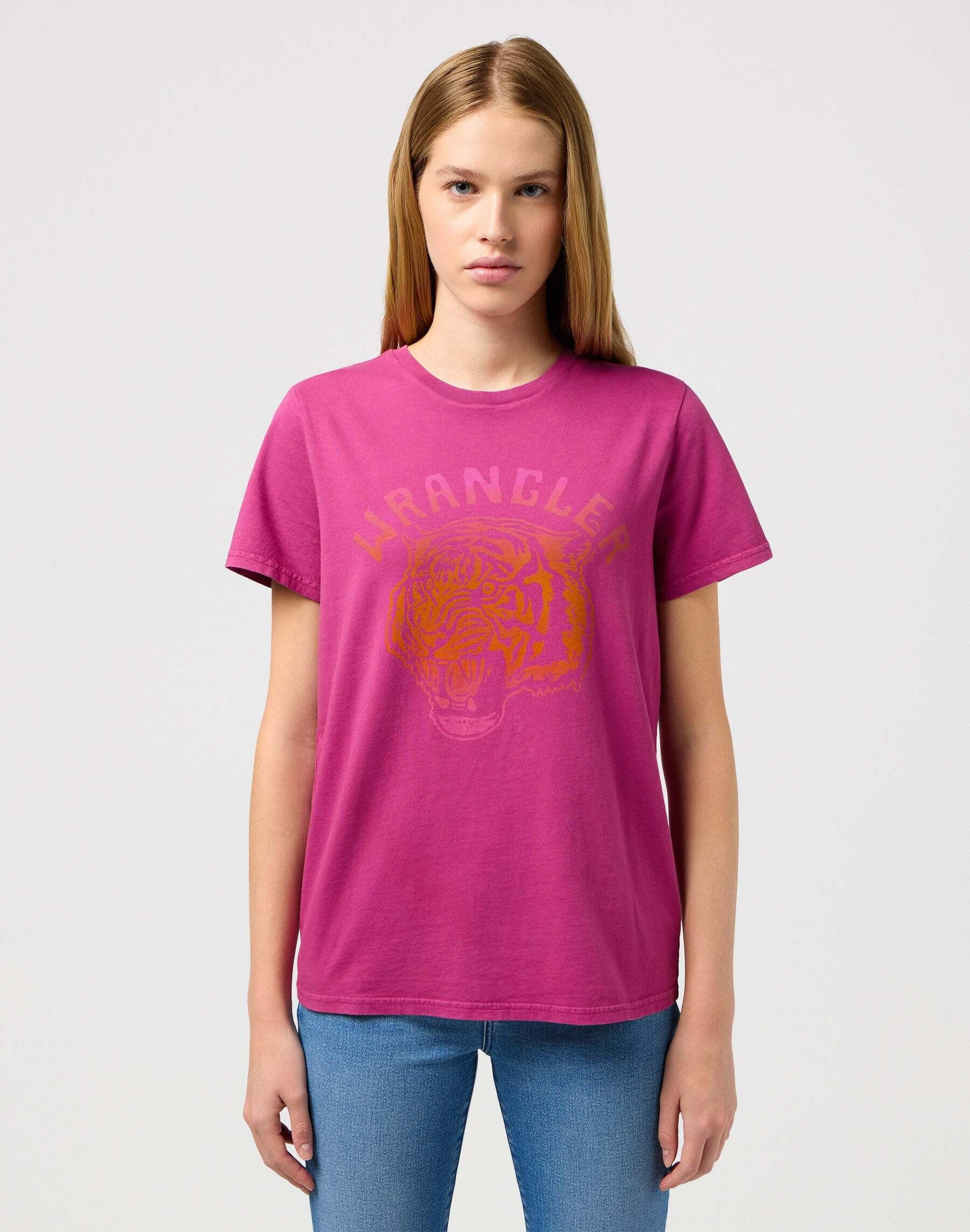 Image of T-shirts Regular Tee Damen Rosa XS