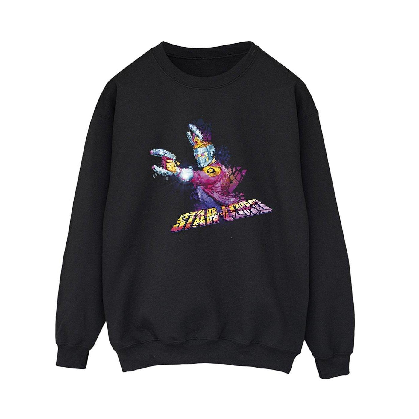 Image of Guardians Of The Galaxy Abstract Star Lord Sweatshirt Damen Schwarz S