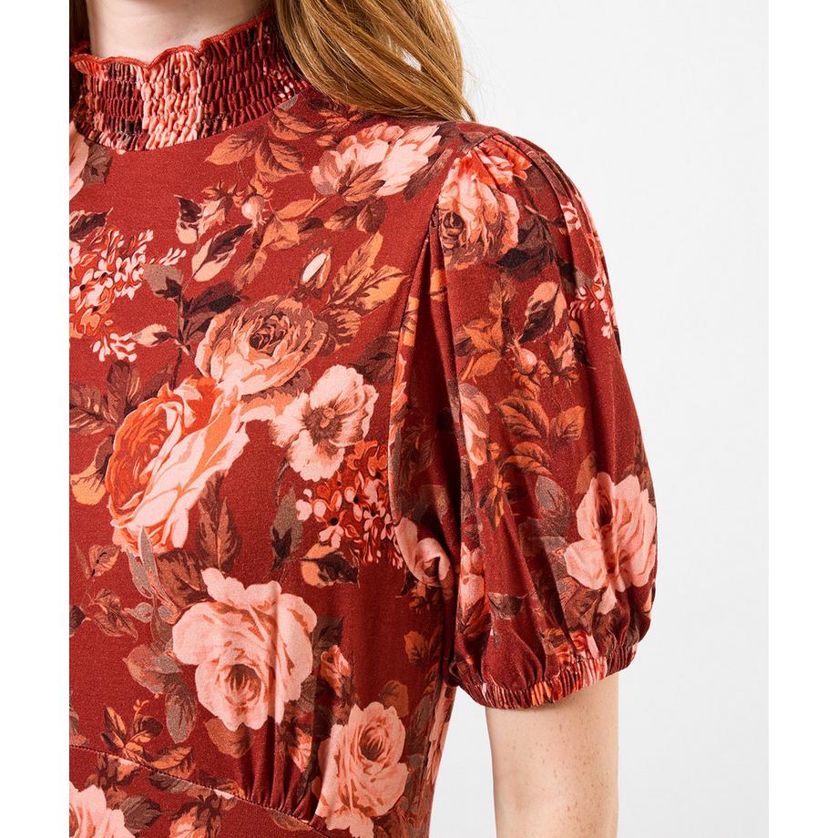 Joe Browns Abito Oversize Vintage Jersey Maniche a Sbuffo Fantasia Autunnale  