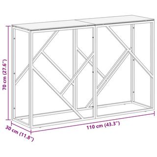 VidaXL tavolino consolle Acciaio inossidabile  