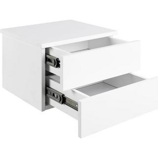 mutoni Table de chevet Rognonas blanche 37x32  