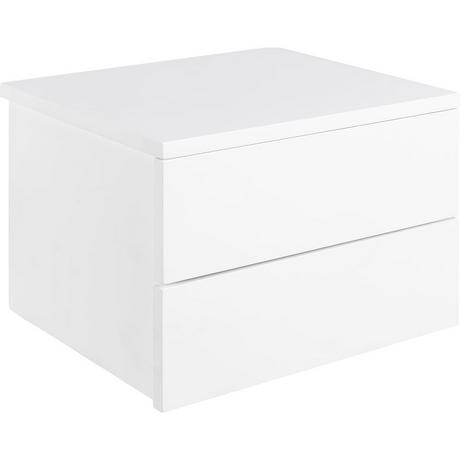 mutoni Table de chevet Rognonas blanche 37x32  