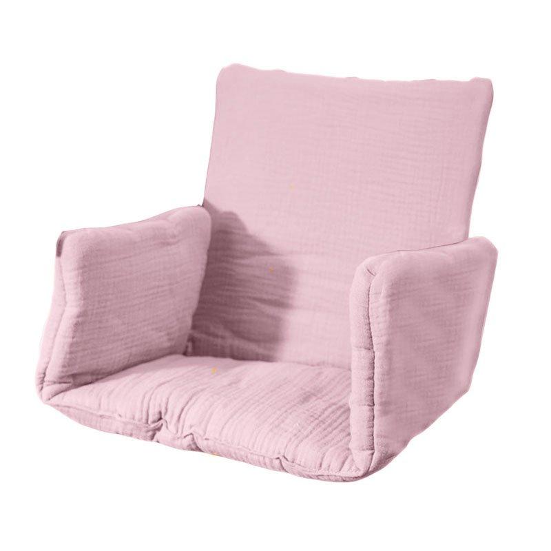 PAPATE Coussin de Chaise Haute en Coton Bio Rose  