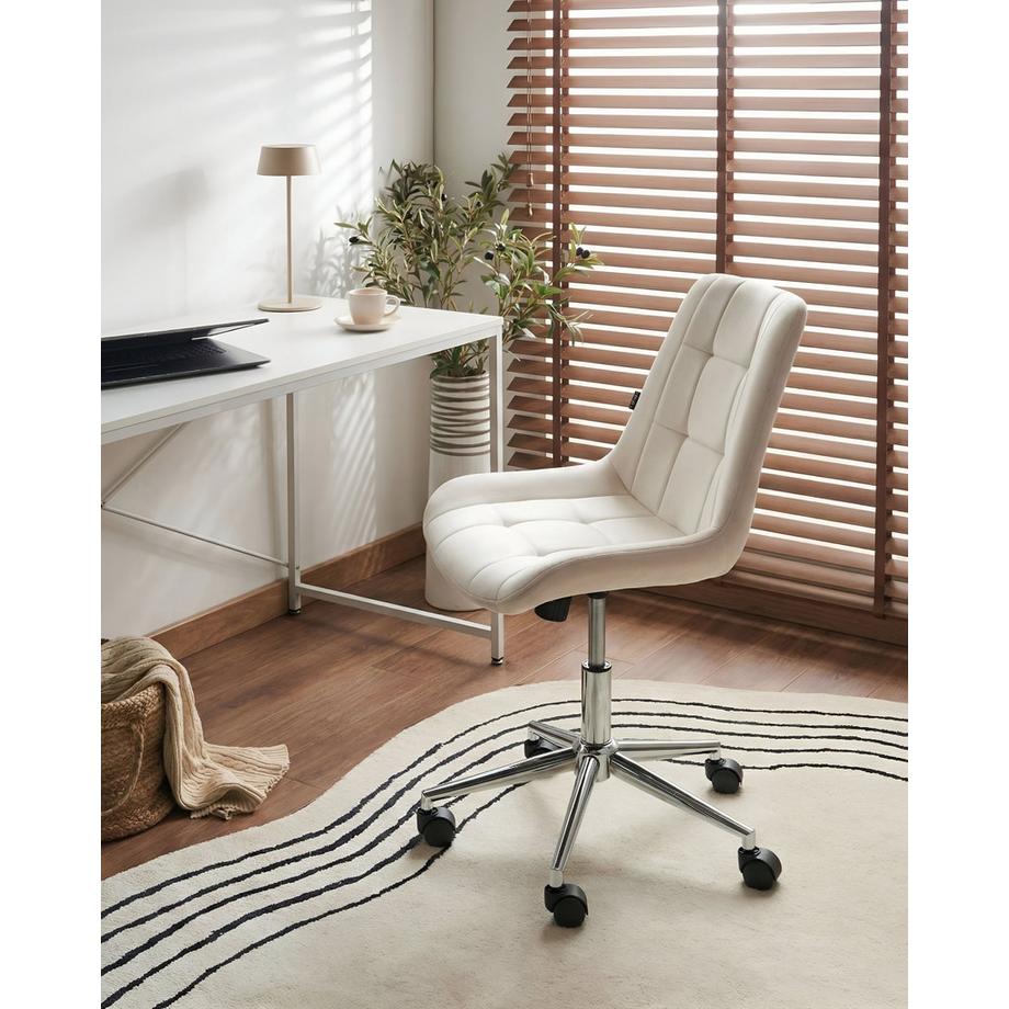 Beliani Chaise de bureau en Velours Scandinave MELROSE  