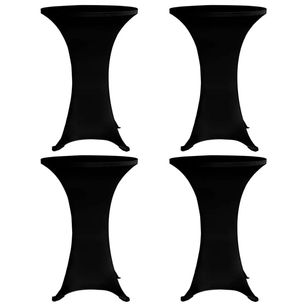 vidaXL Housses élastiques de table Ø 70 cm Noir 4 pcs