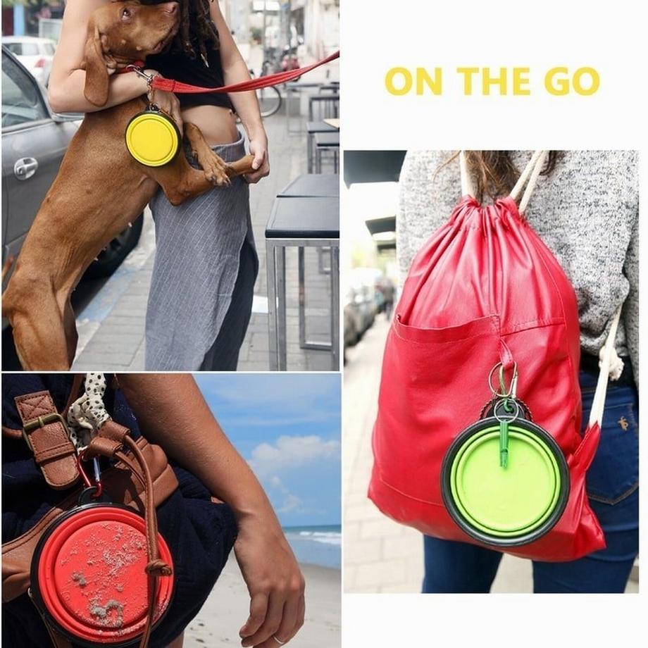 eStore Abreuvoir pliable pour chien - Jaune  