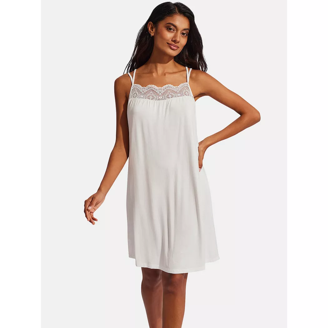 Selmark - Negligé Matilda Hochzeit, für Damen, Beton-Optik / Weiss, Größe S