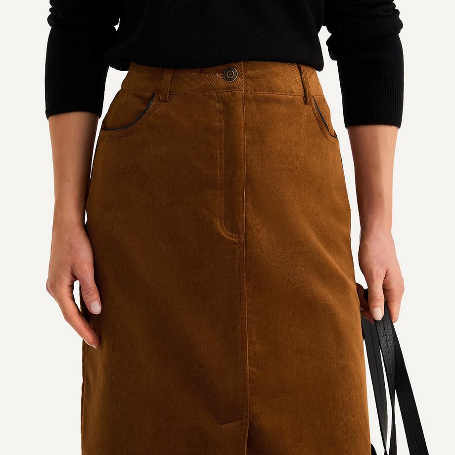 La Redoute Collections Gonna Svasata in Velluto  