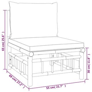 VidaXL Garten lounge set bambus  