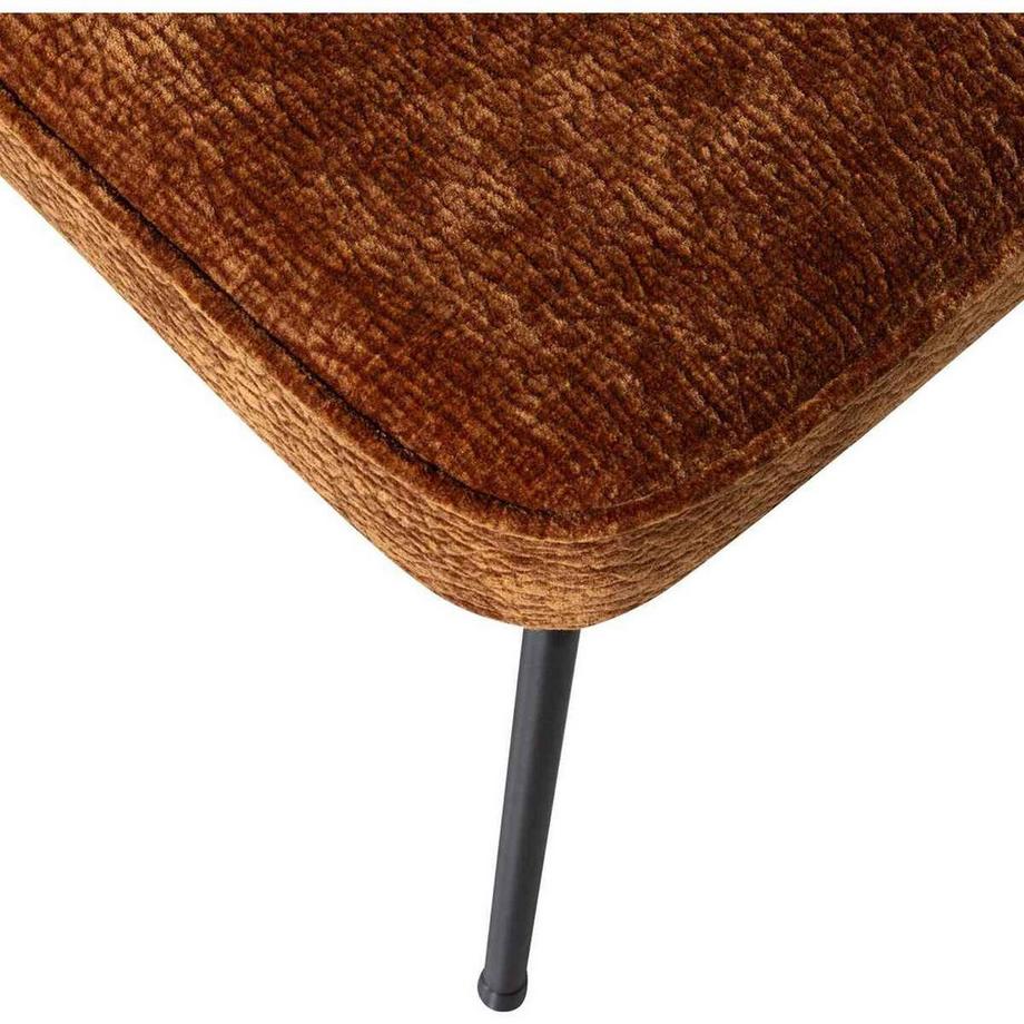 mutoni Chaise de salle à manger Vogue 3D-Chenille brun moyen  