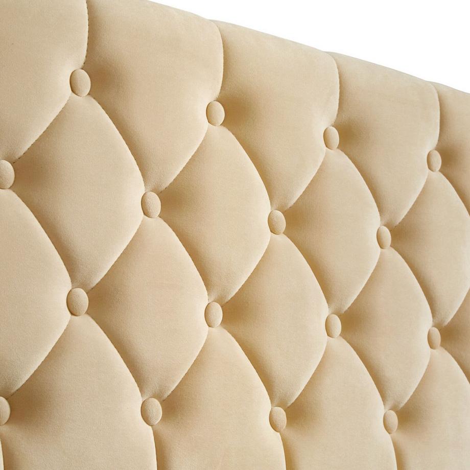 Tectake Lit rembourré VENICE En aspect velours avec motif matelassé  