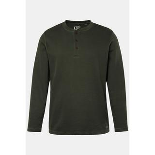 JP1880  Henley, Langarm, Piqué 