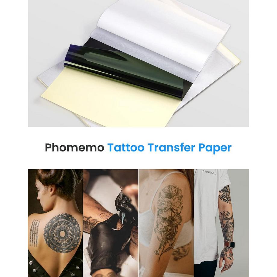 Phomemo Tattoo-Transferpapier für M08F/TP81/TP83/TP87 Tattoo-Drucker  