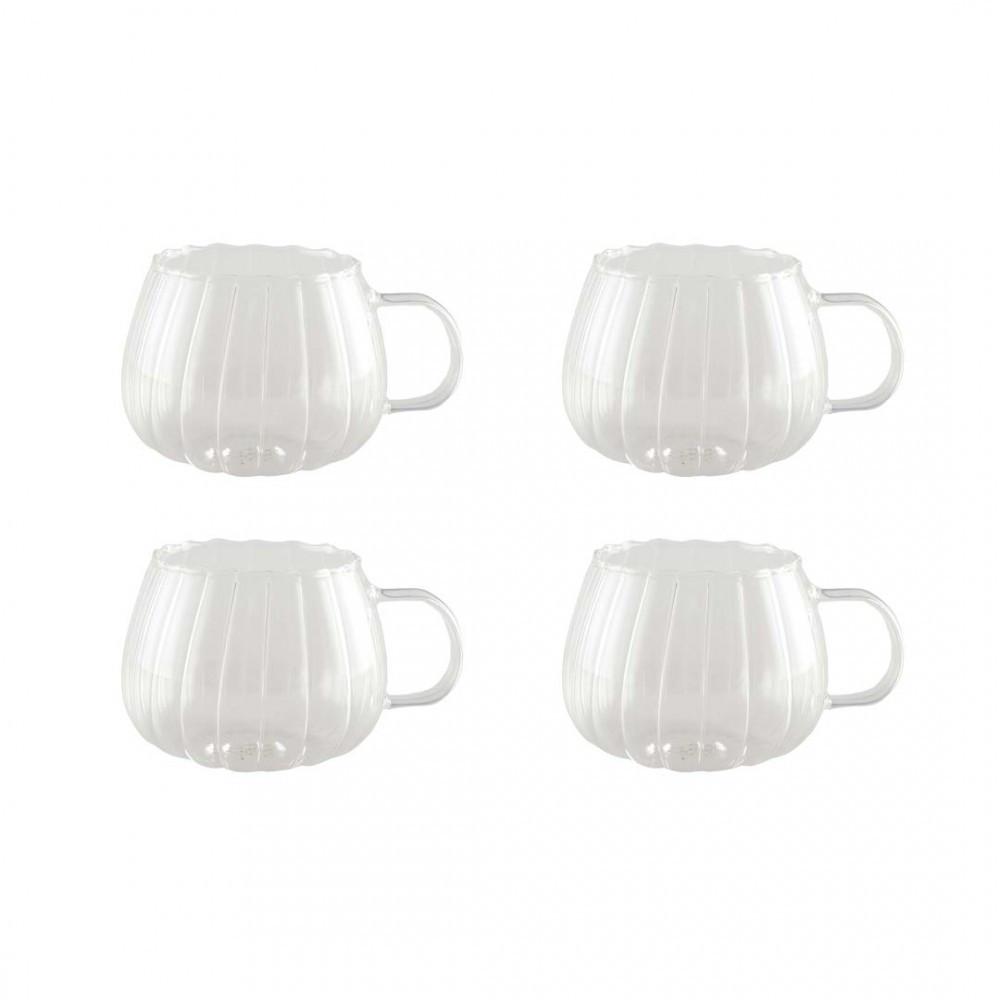 Aulica TASSES A THE EN VERRE - LOT DE 4  