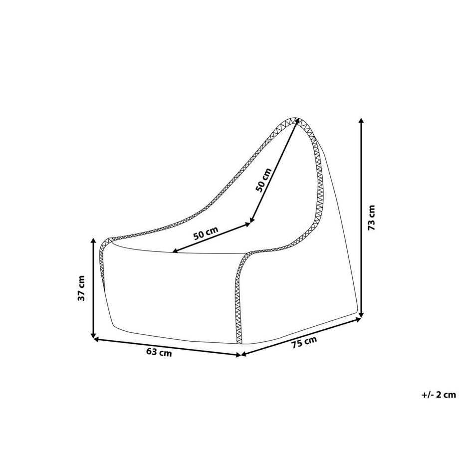 Beliani Poltrona sacco en Materiale sintetico Classico DROP  