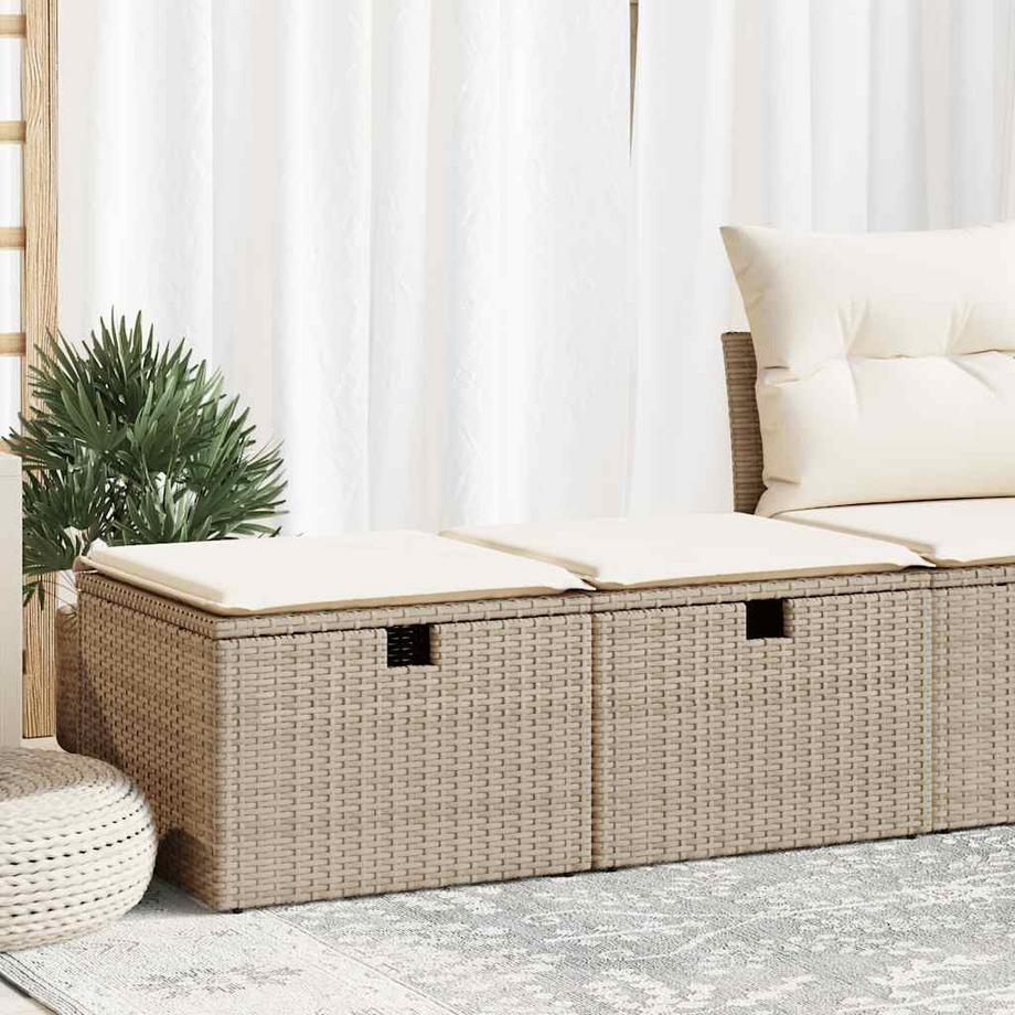 VidaXL Ensemble de canapés de jardin rotin synthétique  