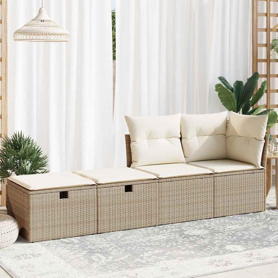 VidaXL Ensemble de canapés de jardin rotin synthétique  