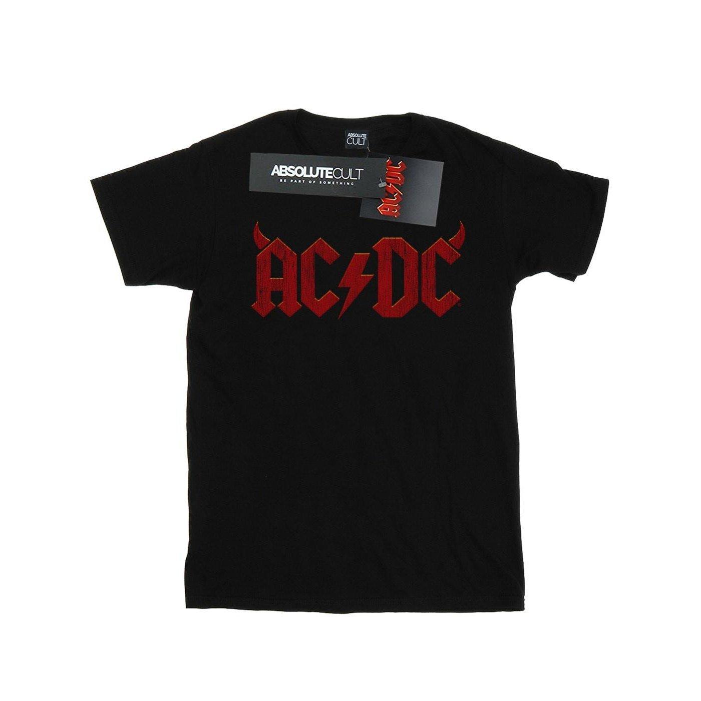 Image of Acdc Horns Logo Tshirt Damen Schwarz L