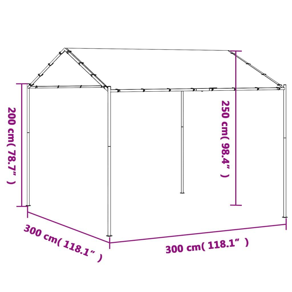 VidaXL tenda a baldacchino Acciaio  