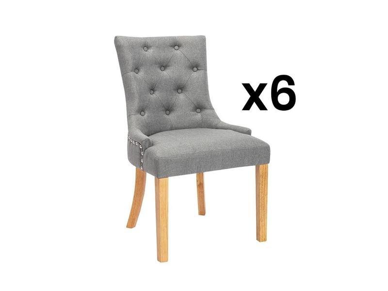 Image of Stuhl 6erSet JOLIA Stoff Holz Stuhl 6erSet JOLIA Stoff Holz