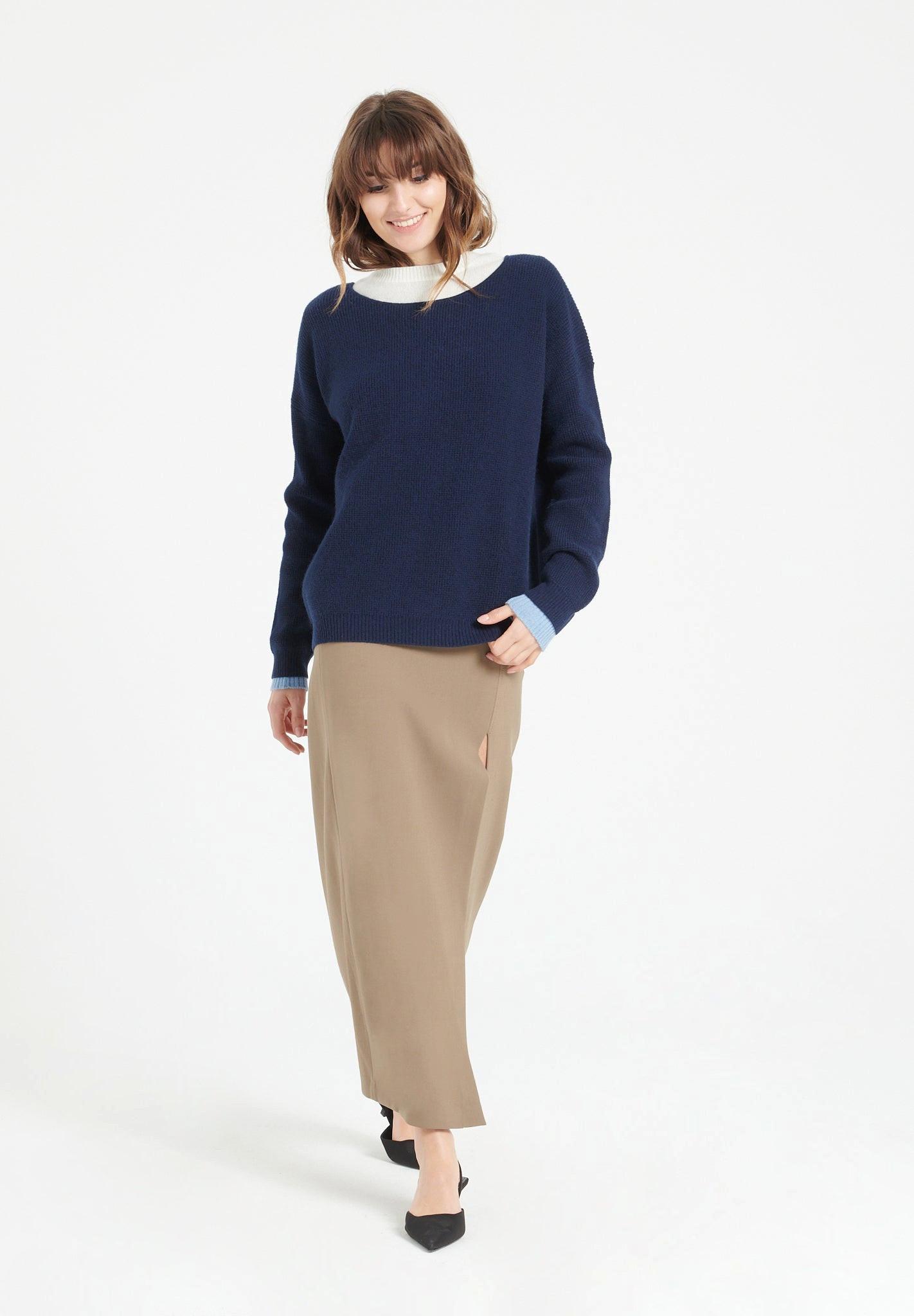 Studio Cashmere8  LILLY 25 Pullover mit Rundhalsausschnitt - 100% Kaschmir 