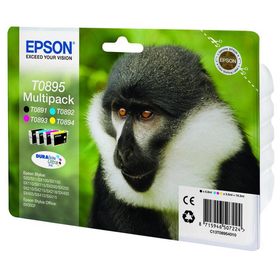 EPSON  Monkey Multipack 4 colori Nero,Ciano,Magenta e Giallo 
