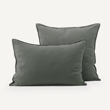 Taie d'oreiller chanvre lavé