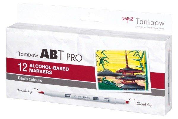 Image of TOMBOW Dual Brush Pen ABT PRO ABTP-12P-1 Basic Colours 12 Stück TOMBOW Dual Brush Pen ABT PRO ABTP-12P-1 Basic Colours 12 Stück