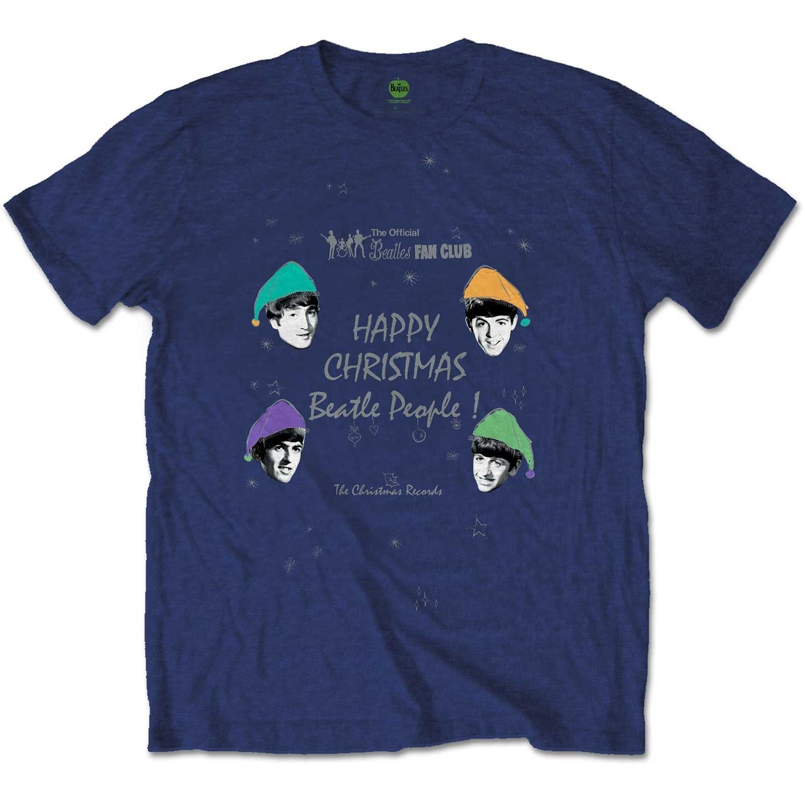 Image of Happy Christmas Tshirt Damen Marine XL