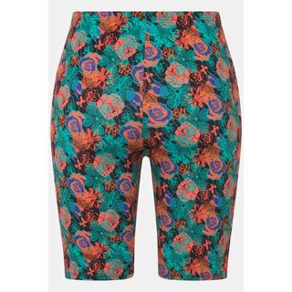 Ulla Popken  Pantalon de bain à fleurs en matière recyclée, taille élastique 