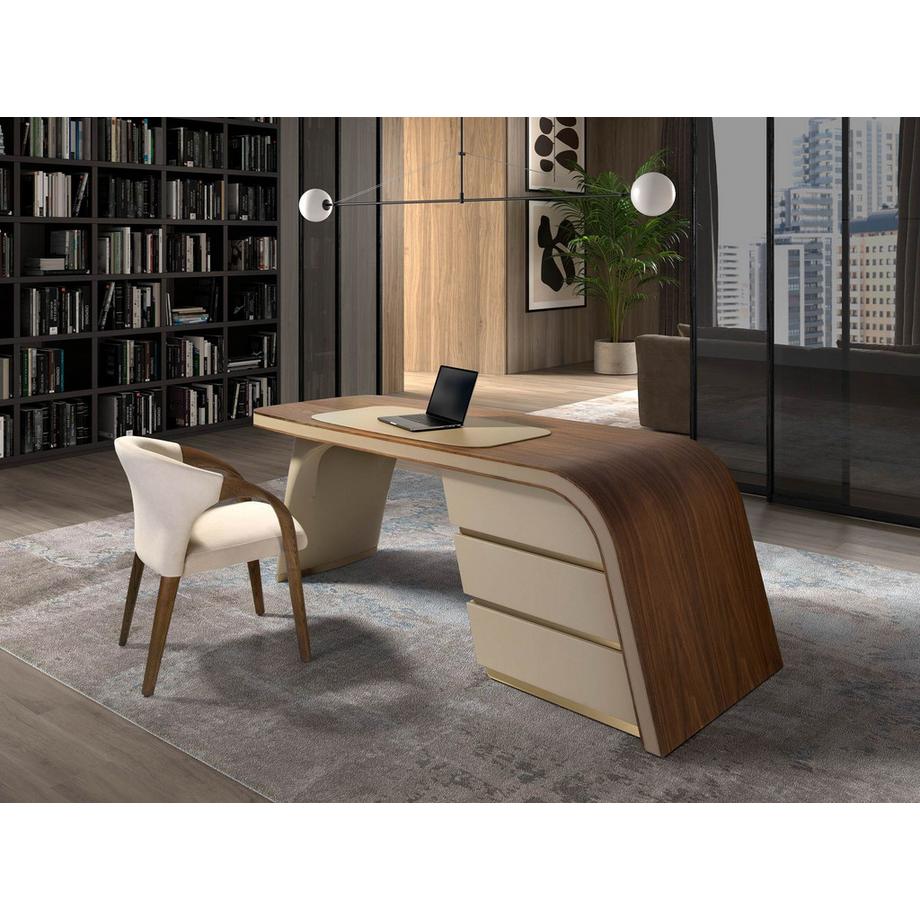 ANGEL CERDA Sedia in velluto color crema  