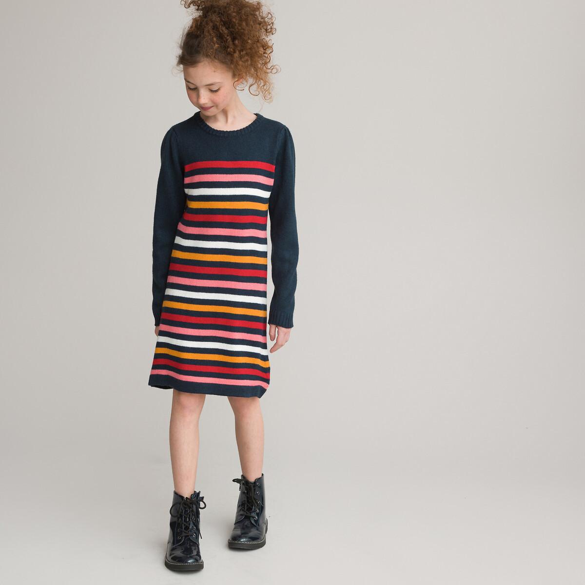 Image of Kleid Mit Bunten Streifen Mädchen Multicolor 126