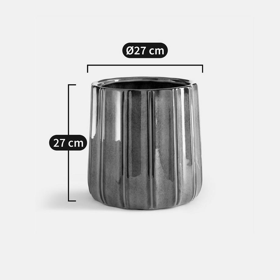 La Redoute Intérieurs Cache-pot en céramique reliéfée  