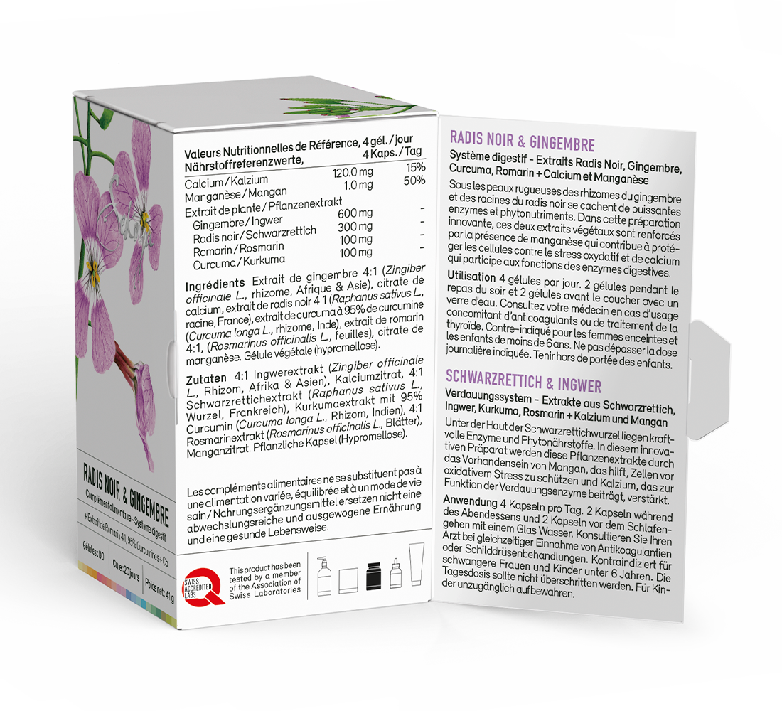 Sekoya Swiss  Schwarzer Rettich & Ingwer | Leberentgiftung 